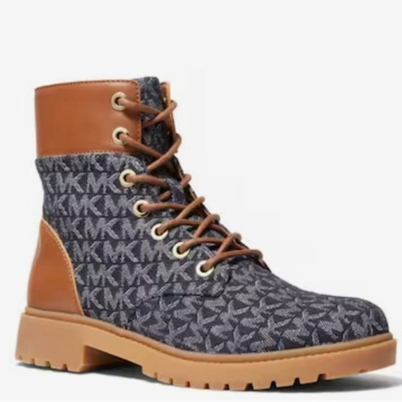 BNIB Michael Kors Denim Alistair Bootie, SZ 9 - Picture 1 of 7
